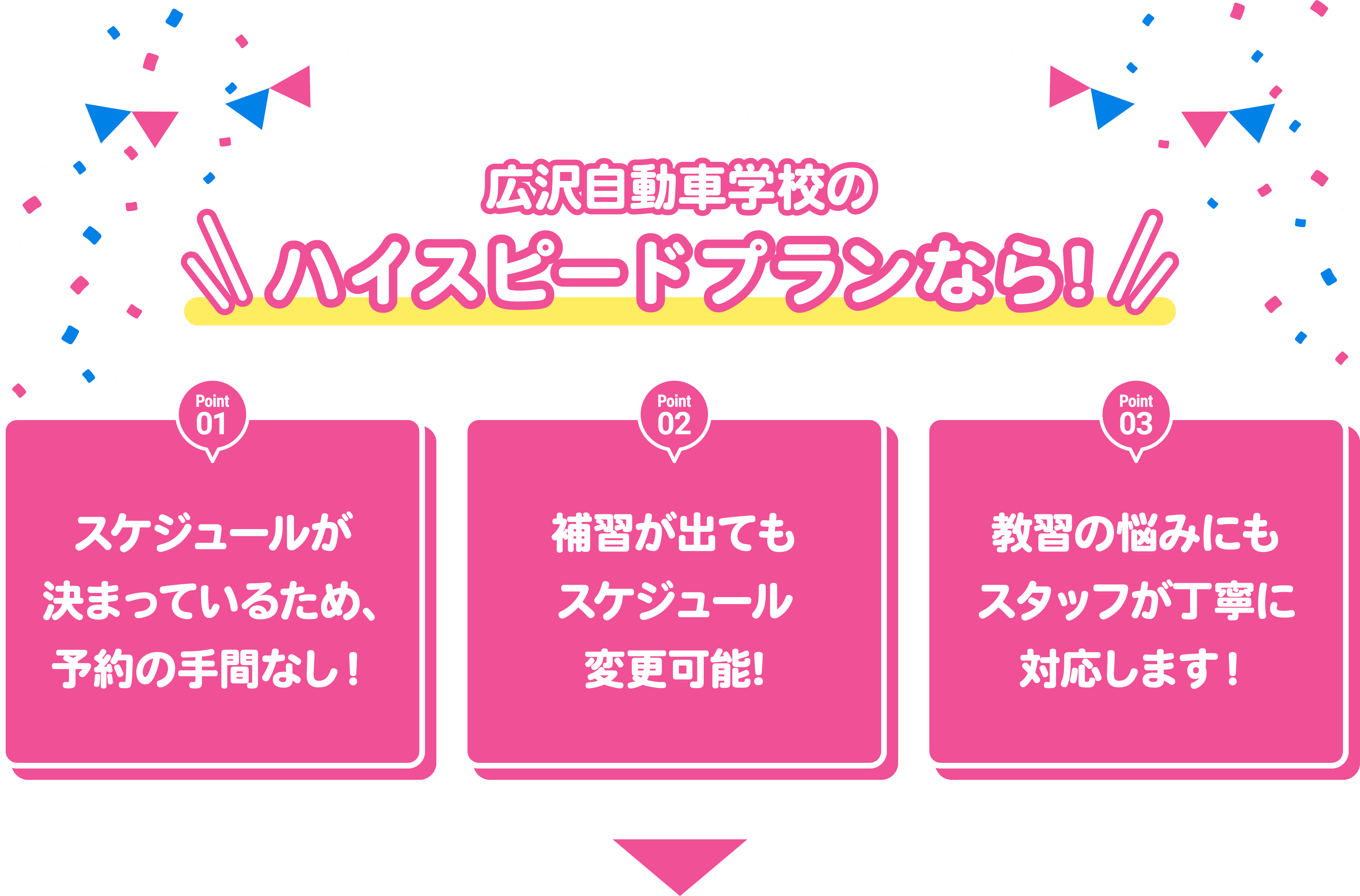 広沢自動車学校のハイスピードプランなら